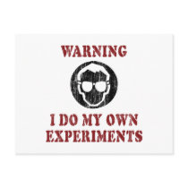 I Do My Own Experiments Retro Grunge Post Card