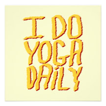 I Do Yoga Daily. Yellow. Invite