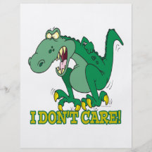 i dont care t-rex temper tantrum personalized flyer