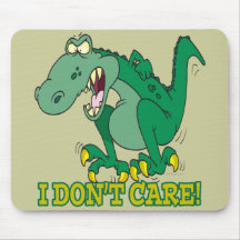 i dont care t-rex temper tantrum mouse pad