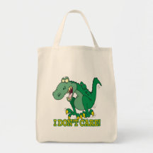 i dont care t-rex temper tantrum tote bag