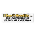 I Don't Need Sex bumper stickers