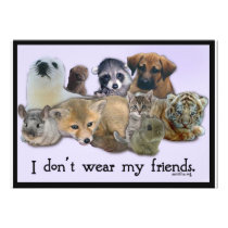 I Don't Wear my Friends invitations