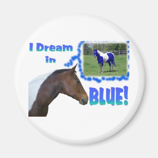I Dream in Blue! Fridge Magnet