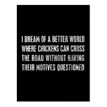 I Dream Of A Better World... Postcards