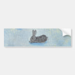 I Dream of Rabbits fun unique modern art painting Bumper Stickers