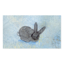 I Dream of Rabbits fun unique modern art painting Business Card Template