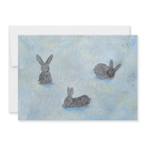 I Dream of Rabbits fun unique modern art painting