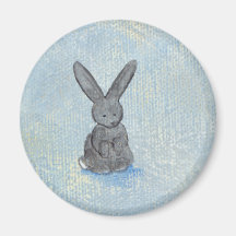 I Dream of Rabbits fun unique modern art painting Magnets