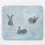 I Dream of Rabbits fun unique modern art painting Mouse Mat