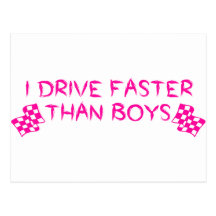 I Drive Faster Than Boys Postcards