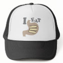 I EAT BOOKS hats