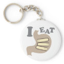 I EAT BOOKS keychains