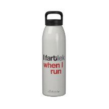 I FARTlek when I Run - Funny FARTlek Drinking Bottle