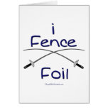 i Fence Foil (french grip) BLUE Greeting Card