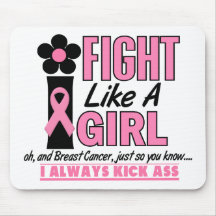 I Fight Like A Girl 1.2 Breast Cancer Mousemats