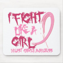 I Fight Like A Girl 5.1 Breast Cancer Mousemat