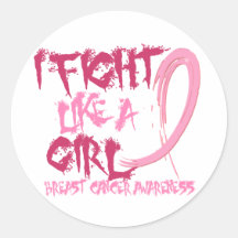 I Fight Like A Girl 5.1 Breast Cancer Sticker