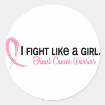 I Fight Like A Girl 6.1 Breast Cancer Round Sticker