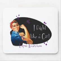 I Fight Like a Girl- Lupus Mouse Pad
