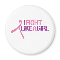 i fight like a girl refrigerator magnets