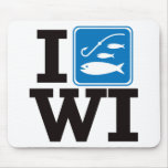 I Fish Wisconsin - WI mousepads