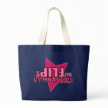 I flip for Gymnastics Girls Pink Black Star Bag