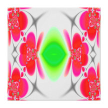 I Flower Red Stretched Canvas Print