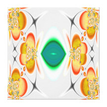 I Flower Yellow Stretched Canvas Print