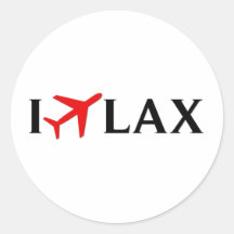 I Fly LAX - Los Angeles International Airport Stickers