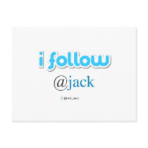i follow @jack postcard