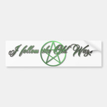 I follow the old ways bumper sticker