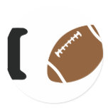 I football icon round stickers