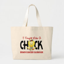 I Fought Like A Chick Brain Cancer Survivor Tote Bag