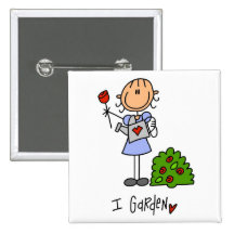 I Garden Tshirts and Gifts Pinback Button