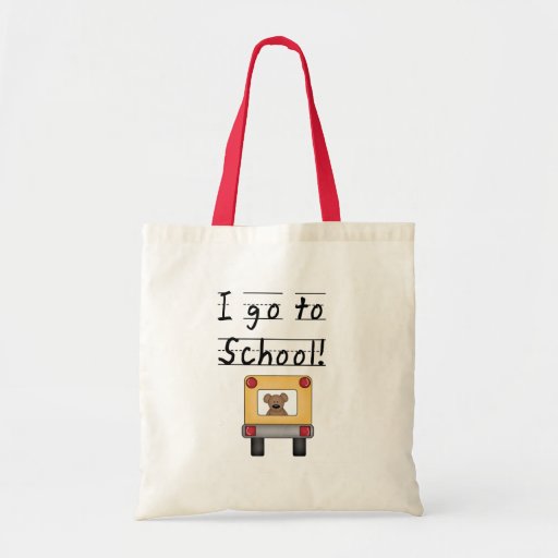 I Go To School Tote Bags