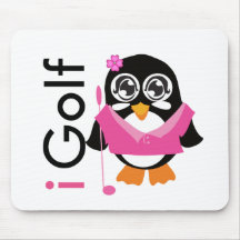 i Golf Penguin Mousepads