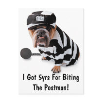 I Got 5yrs For Biting The Postman! - Postcard