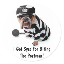 I Got 5yrs For Biting The Postman!- Sticker