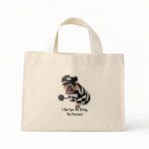 I Got 5yrs For Biting The Postman!- Tiny Tote Tote Bags