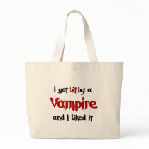 I got Bit by a Vampire Canvas Bags