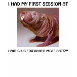 I HAD MY FIRST SESSION AT, HAIR CLUB FOR NAKED t-shirts
