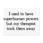 I Had Superpowers postcards