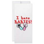 I hate babies! rack cards