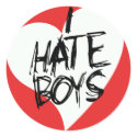 I Hate boys stickers