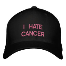 I HATE CANCER EMBROIDERED HAT