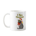 I Hate Christmas Cat Coffee Mug