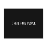 I hate fake people postcards