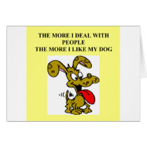 i hate people but love my dog cards