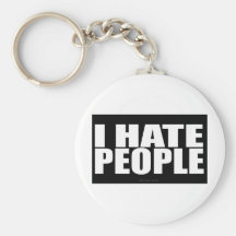 I HATE PEOPLE KEYCHAIN